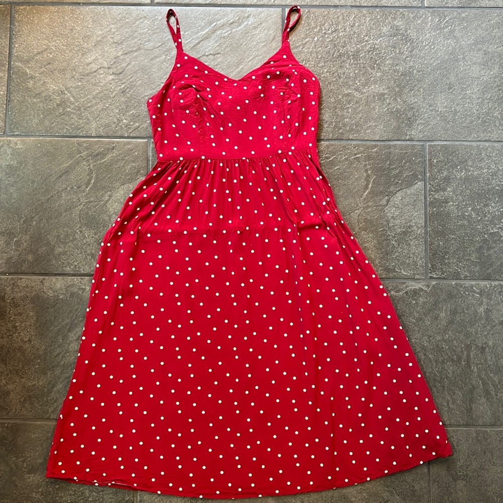 Wine Red Cami Midi Dress